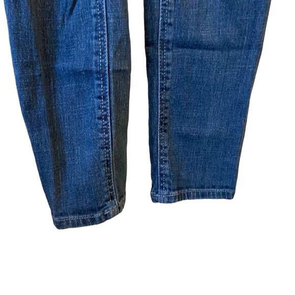 Indigo Blue Maternity Womens Jeans Distressed Blue Small Full Panel Band Beige - Picture 10 of 15